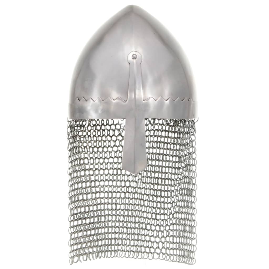 VidaXL casque de chevalier réplique GN acier couleur argent