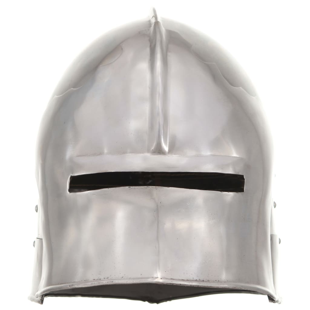 Vidaxl Ridderhelm Medieval Replica Larp Steel Silver Colored