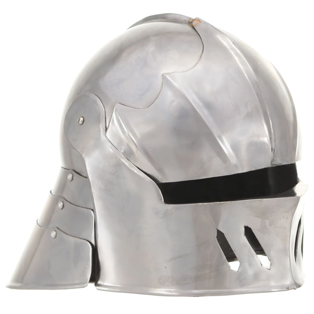 Vidaxl Ridderhelm Medieval Replik Larp Stahl Silberfarbe