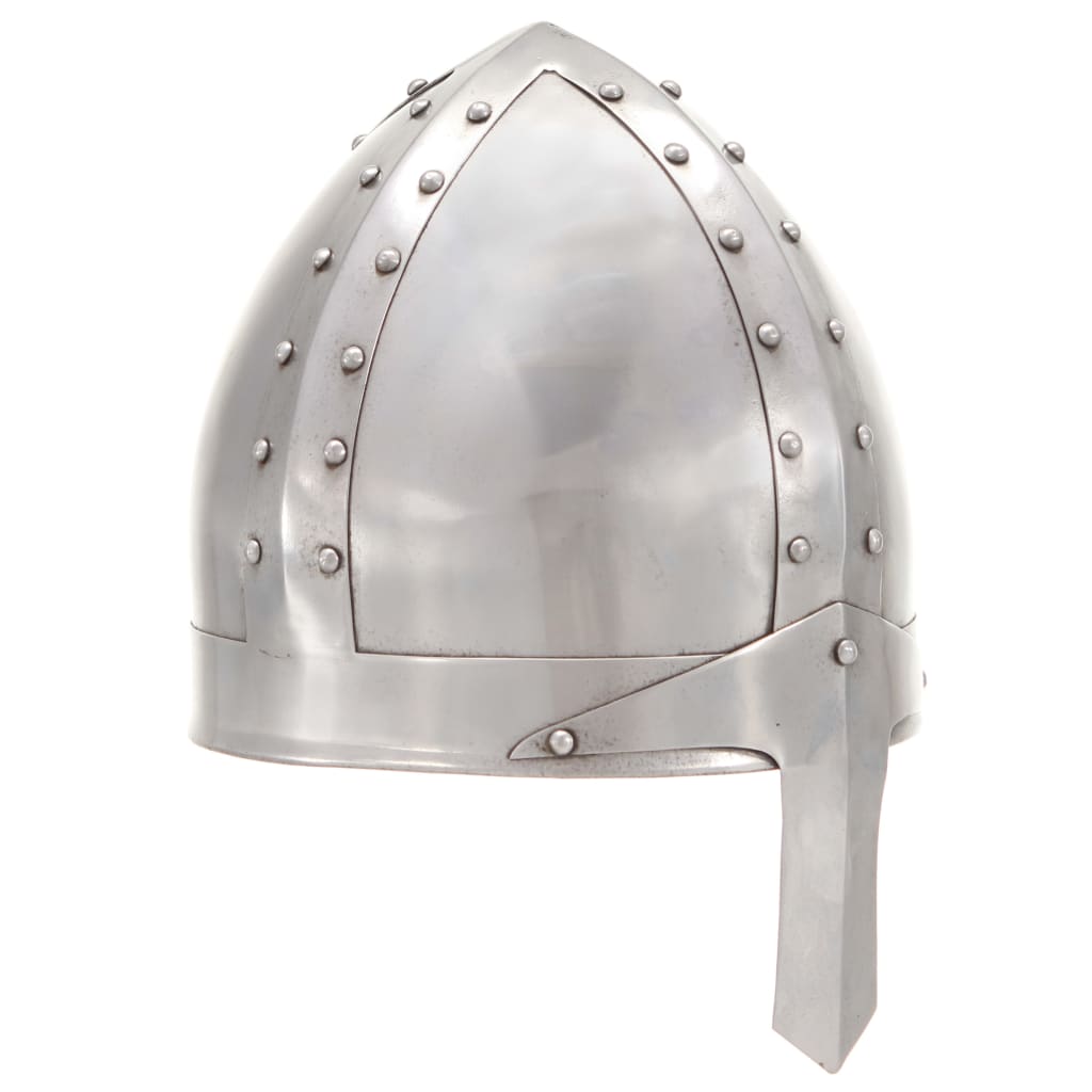 Vidaxl Ridderhelm Medieval Replik Larp Stahl Silberfarbe