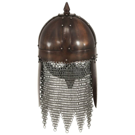 VidaXL casque viking réplique GN acier couleur cuivre