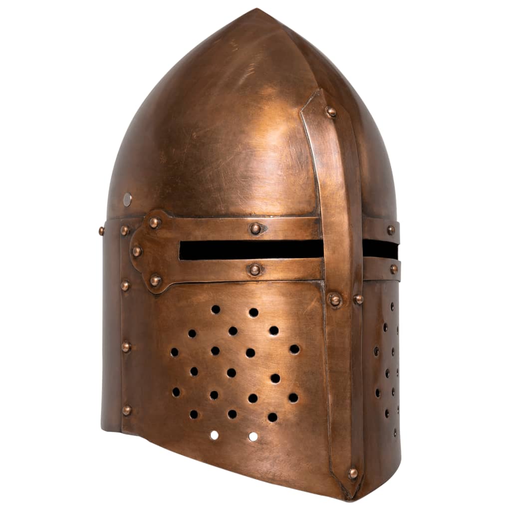 Vidaxl Ridderhelm Medieval Replica Larp Staal Copper -farget