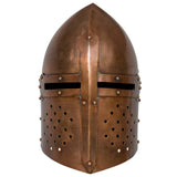 Vidaxl Ridderhelm Medieval Replica Larp Staal Copper -colored