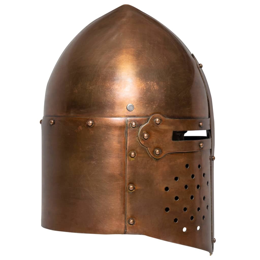 Vidaxl Ridderhelm Réplique médiévale Larp Staal Copper -Colored