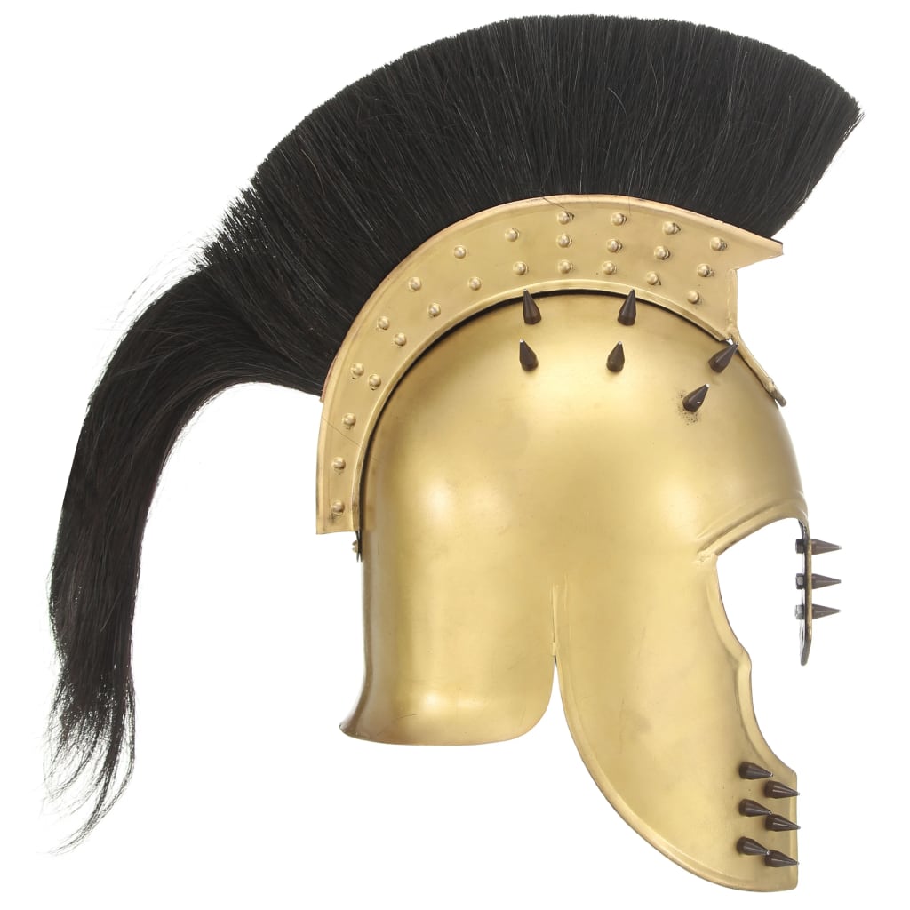 Vidaxl Soldatenhelm Greek Replica Larp Steel Brass -Colored