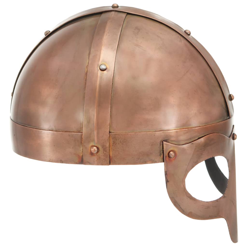 Vidaxl Viking Helmet Replica Larp Steel Copper Cope