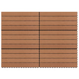 Carreaux vidaxl 6 pcs 1 m² 60x30 cm HKC Brown