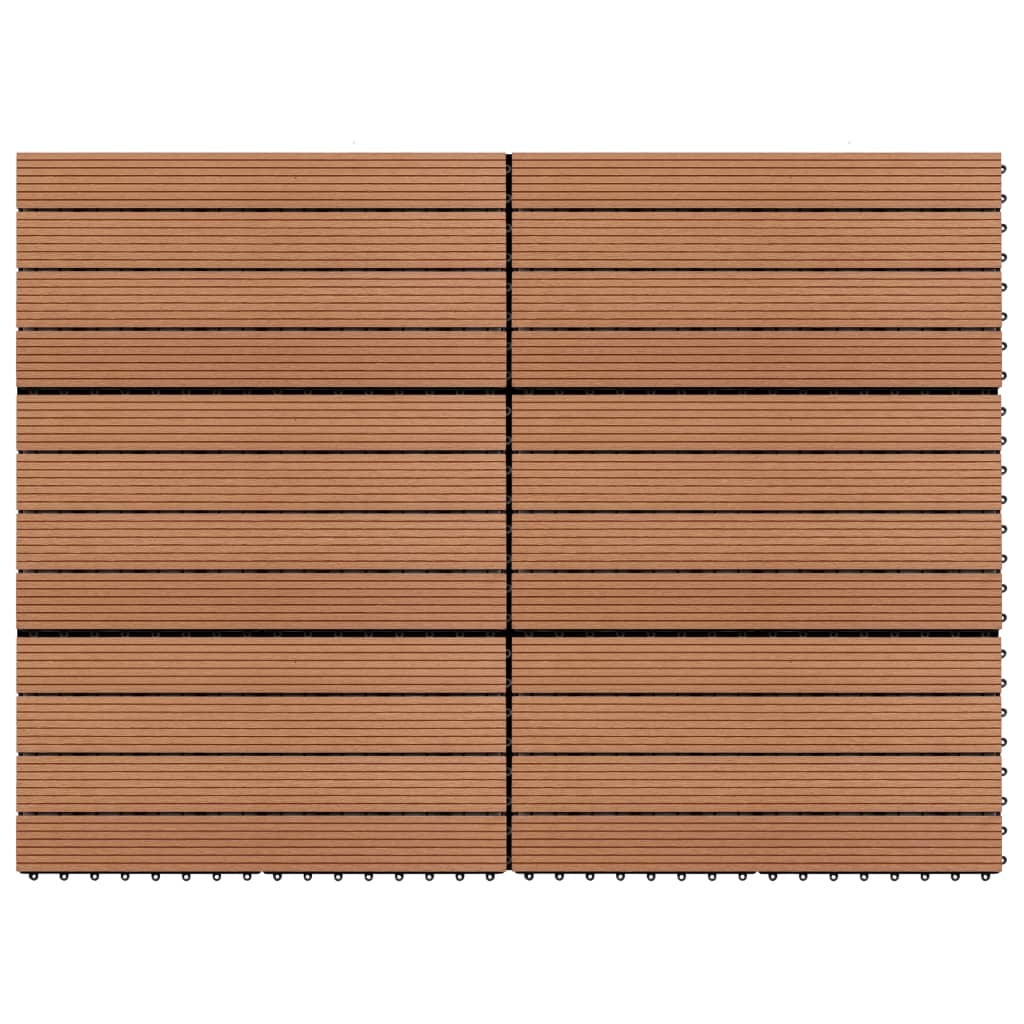 Vidaxl tiles 6 pcs 1m² 60x30 cm HKC Brown