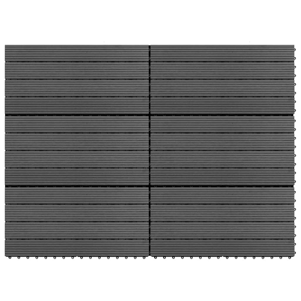 Vidaxl tiles 6 pcs 1m² 60x30 cm HKC Gray