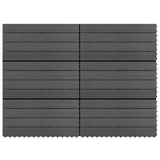 Carreaux vidaxl 6 pcs 1m² 60x30 cm hkc gris