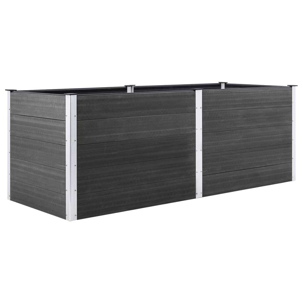 Vidaxl Planter zvedl 250x50x91 cm HKC šedá