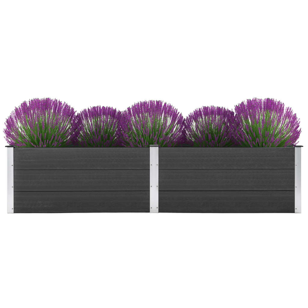 Vidaxl planter hævede 250x100x54 cm HKC grå