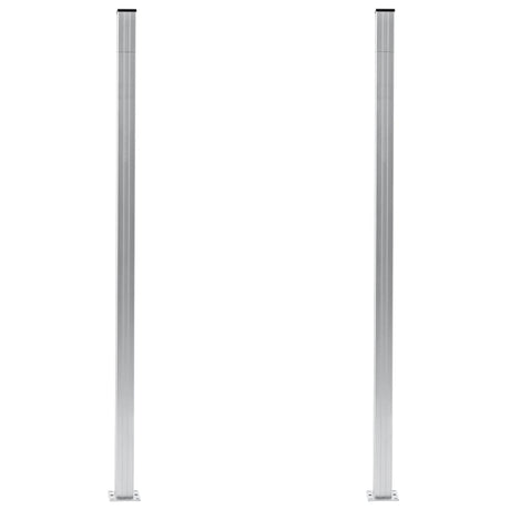 Vidaxl Fence Posts 2 st 185 cm aluminium