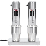 Vidaxl Milkshake Mixer avec doubles tasses en acier inoxydable 2 L