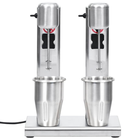 Vidaxl Milkshake Mixer avec doubles tasses en acier inoxydable 2 L