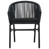 Vidaxl tuinstoelen 2 st pe-rattan zwart