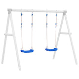 Vidaxl Swing Sièges 2 ST avec des cordes 37x15 cm Bleu en polyéthylène