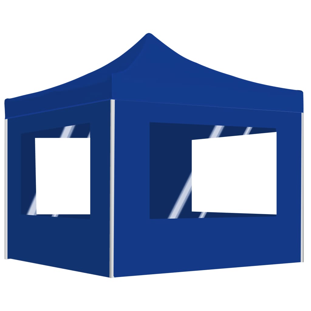 Vidaxl PartyTent plegable con paredes de 2x2 m de aluminio azul