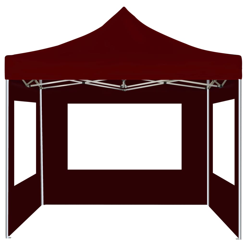 Vidaxl PartyTent pliable avec des murs 2x2 m en aluminium borgogne rouge