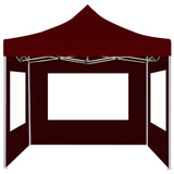 Vidaxl PartyTent pliable avec des murs 2x2 m en aluminium borgogne rouge