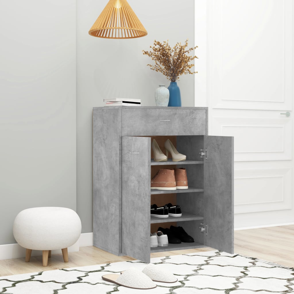 VidaXL shoe cabinet 60x35x84 cm edited wood concrete price