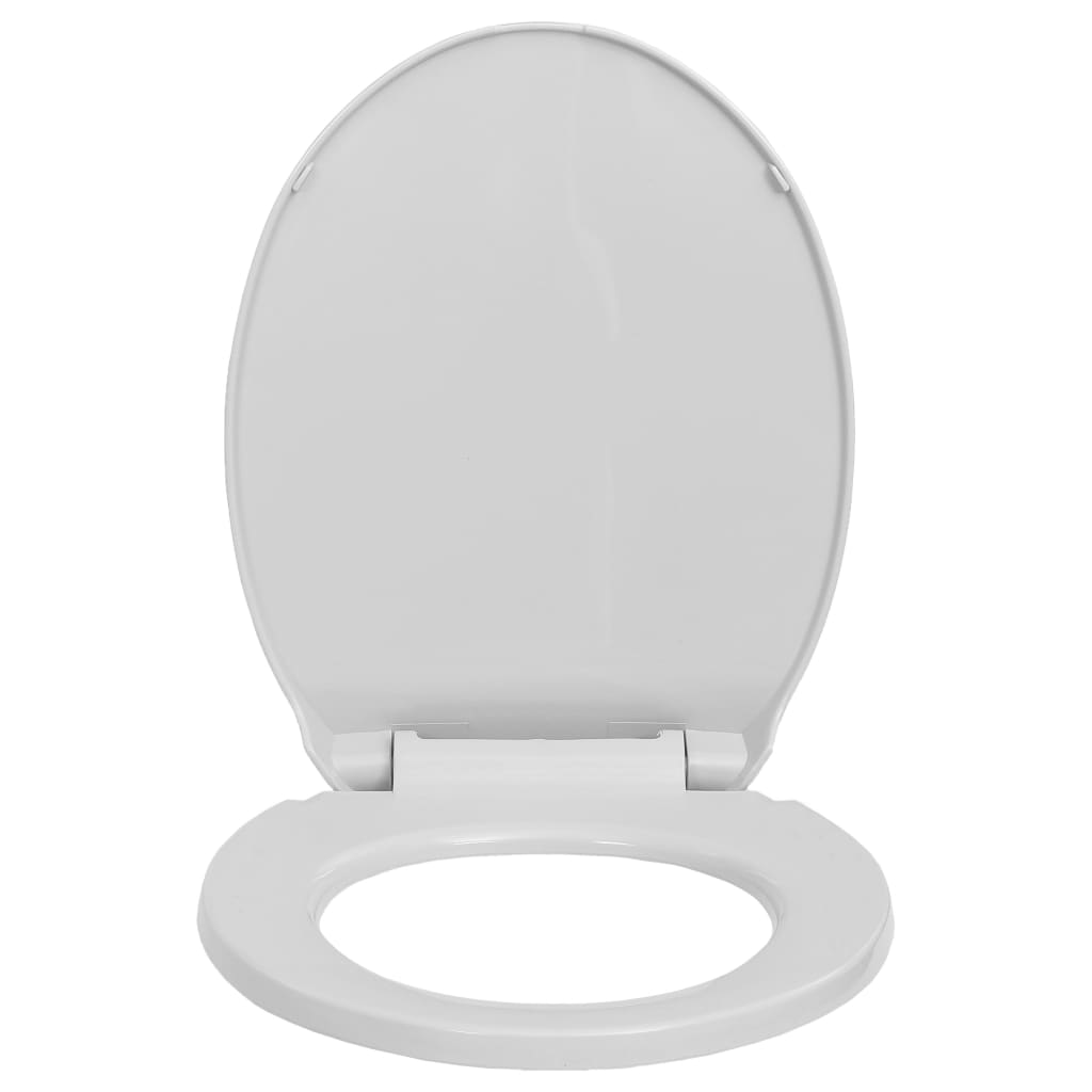 VidaXL Toiletbril soft-close en quick-release ovaal lichtgrijs