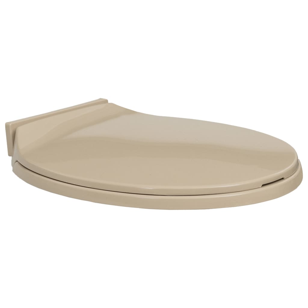 Vidaxl Toilettensitz Soft-Close Oval Beige