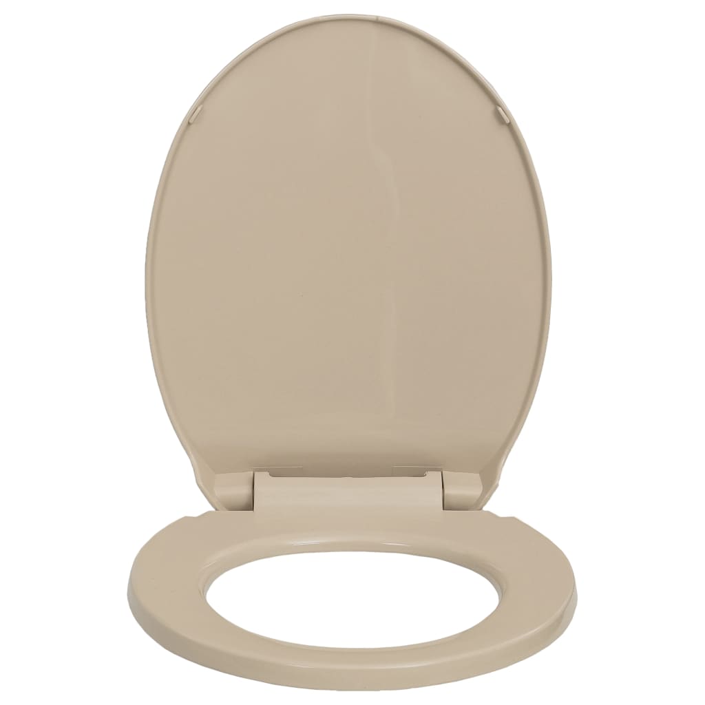 Vidaxl toalettsete myk-nært oval beige