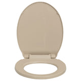 Vidaxl toalettstol mjukt nära oval beige