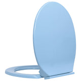 Vidaxl toiletbril soft-close ovaal blauw