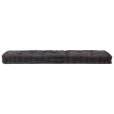 Cuscino per pavimento del pallet Vidaxl 120x40x7 cm di cotone nero