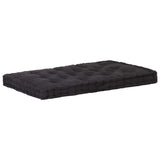 Coussin de plancher de palette vidaxl 120x80x10 cm coton noir