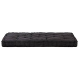 Coussin de plancher de palette vidaxl 120x80x10 cm coton noir