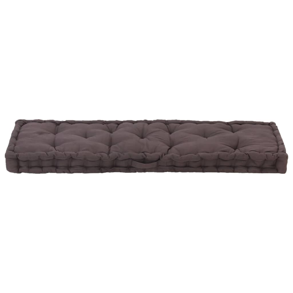 Coussin de plancher de palette vidaxl 120x40x7 cm anthracite de coton