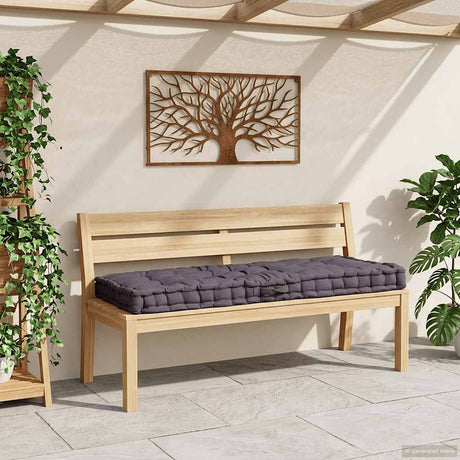 Coussin de plancher de palette vidaxl 120x80x10 cm anthracite de coton