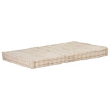 Vidaxl Palle Floor Pushion 120x80x10 cm Bomuld Beige