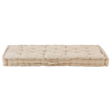 Cuscino del pavimento del pallet Vidaxl 120x80x10 cm beige di cotone