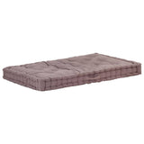 Coussin de plancher de palette vidaxl 120x80x10 cm coton taupe