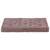 Coussin de plancher de palette vidaxl 120x80x10 cm coton taupe