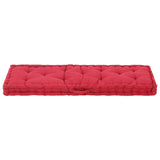 Coussin de plancher de palette vidaxl 120x40x7 cm en coton rouge bourgogne rouge