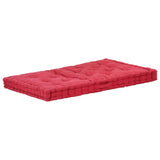 Vidaxl Pallet Floor Cushion 120x80x10 cm Algodón Borgoña rojo