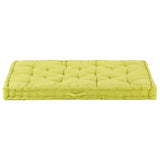 Vidaxl Pallet Floor Cushion 120x40x7 cm de algodón verde