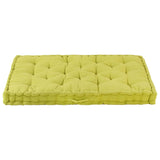 Vidaxl Pallet floor cushion 120x80x10 cm cotton green