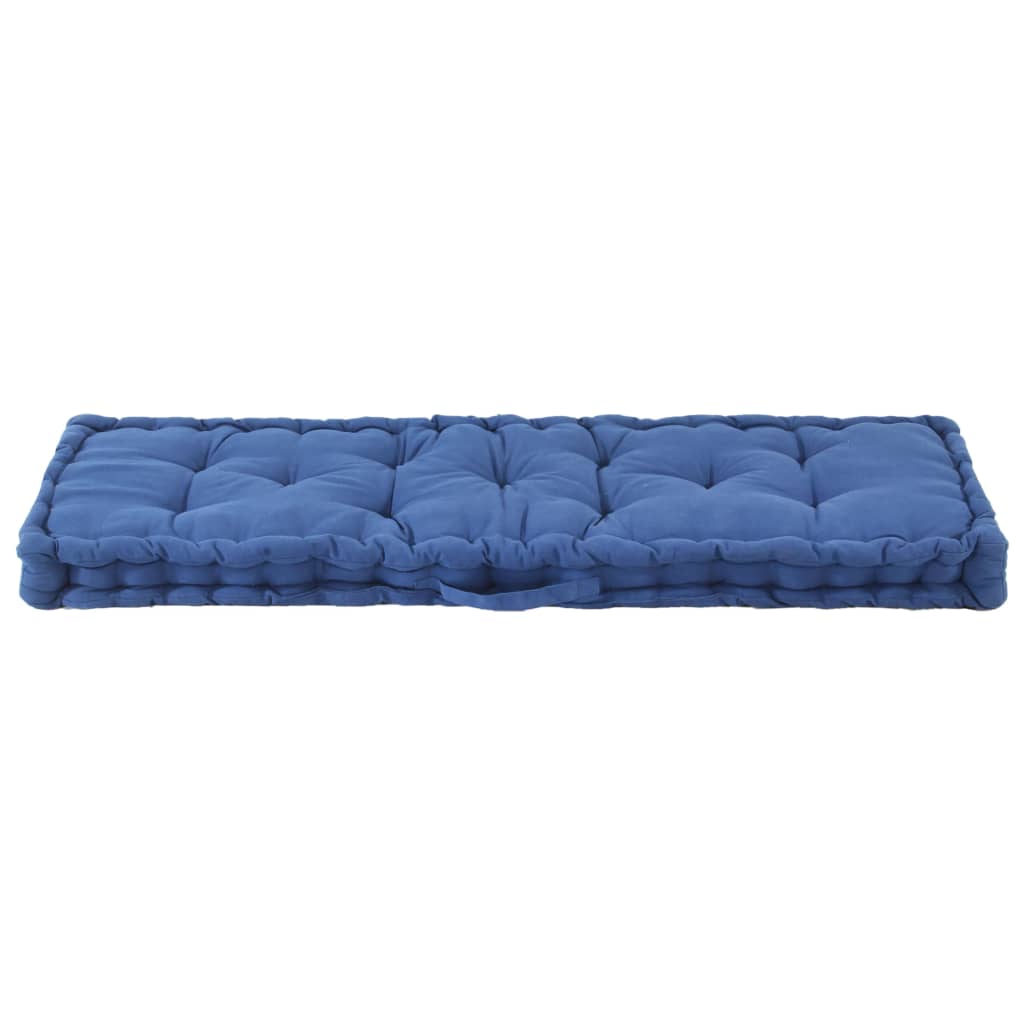 Vidaxl Pallet floor cushion 120x40x7 cm cotton light blue