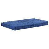 Cuscino del pavimento del pallet Vidaxl 120x80x10 cm di cotone azzurro