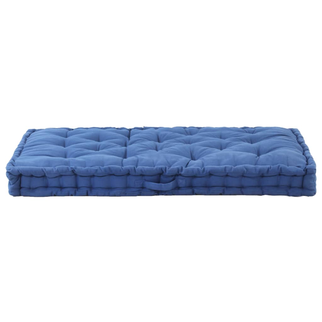 Vidaxl Pallet floor cushion 120x80x10 cm cotton light blue