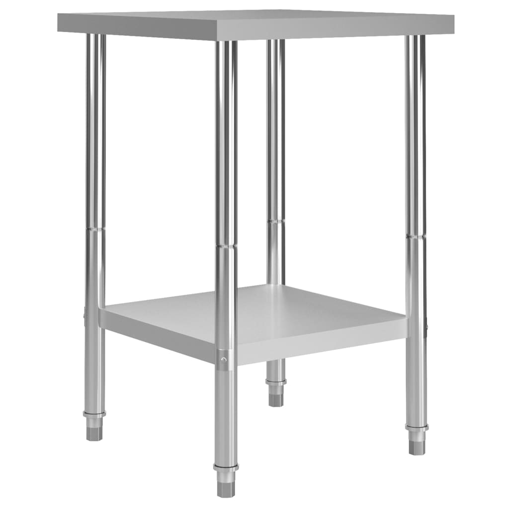 Vidaxl Kitchenwork Table 60x60x85 cm de acero inoxidable