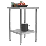 Vidaxl cucina tavolo da cucina 60x60x85 cm in acciaio inossidabile