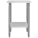 Vidaxl Kitchenwork Table 60x60x85 cm de acero inoxidable