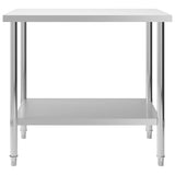 Table des travaux de cuisine Vidaxl 100x60x85 cm en acier inoxydable